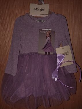 chic Lavender Tulle Dance Dress with Satin Bow Headband